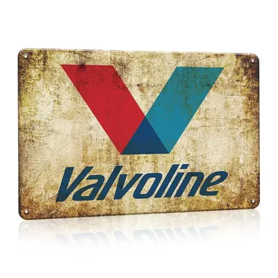 Valvoline Öl-Blechschild – Vintage-Retro-Wandkunst – staub-/wasserdicht für Garagen, Clubs und Heimdekoration – ideales Autogeschenk Image