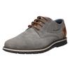 Schnürschuh BUGATTI, Herren, Gr. 42, grau (grau used), Veloursleder, used, casual, Schuhe, Freizeitschuh, Halbschuh, Sneaker mit Ziernähten