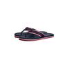 Zehentrenner TOMMY HILFIGER "COMFORT HILFIGER BEACH SANDAL", Herren, Gr. 46, bunt (dunkelblau, weiß, rot), Textil, casual, Schuhe, Sommerschuh, Strandschuh mit plakativem Logo-Schriftzug
