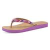 Zehentrenner TAMARIS, Damen, Gr. 42, lila (violett kombiniert), Lederimitat, casual, Schuhe, Sommerschuh, Schlappen, Strandschuh in Flechtoptik