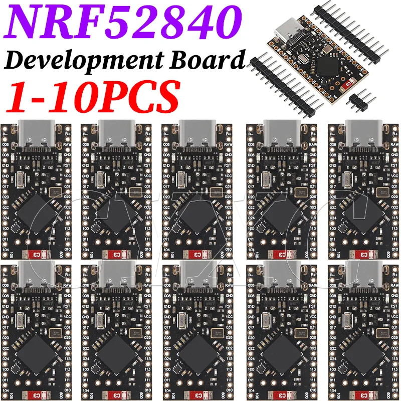1-10PCS Pro Micro NRF52840 Entwicklungsboard kompatibel mit Nice!Nano V2.0 Bluetooth Lademanagement Pro Micro NRF52840 Image