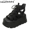 Luxus NEUE Sommer Sandalen 8CM Keil Heels Turnschuhe Frauen Strand Flip Flop Hohe Plattform Casual Sandalen Atmungsaktive Wanderschuhe