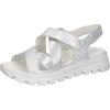 Plateausandale WALDLÄUFER "H-NELE", Damen, Gr. 5 (38), silber (silberfarben), Nappaleder, metallic, casual, Schuhe, Sommerschuh, Sandalette, Bequemschuh in Komfortweite H (= sehr weit)