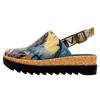 Sandale DOGO "Akita Live And Save Damen Sandalen/ Sandaletten / Female", Damen, Gr. 40, Normalschaft, blau, Lederimitat, casual, Schuhe, Vegan