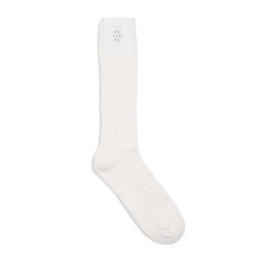 Eleventy Cotton-Blend French Ribbed Socks