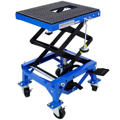300 Lbs Hydraulic Motorcycle Scissor Jacks Lifts, Foot Step Wheels for Small Dirt Bikes,Convenient