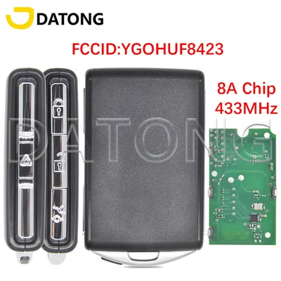 Datong World 8A 433MHz Keyless Go YGOHUF8423 Car Remote Key For Volvo S40 S60 S90 XC40 XC60 XC90