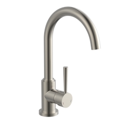 Schütte Küchenarmatur CORNWALL, Niederdruck Armatur Küche, 360° schwenkbarer Wasserhahn Küche,Mischbatterie Küche Edelstahloptik