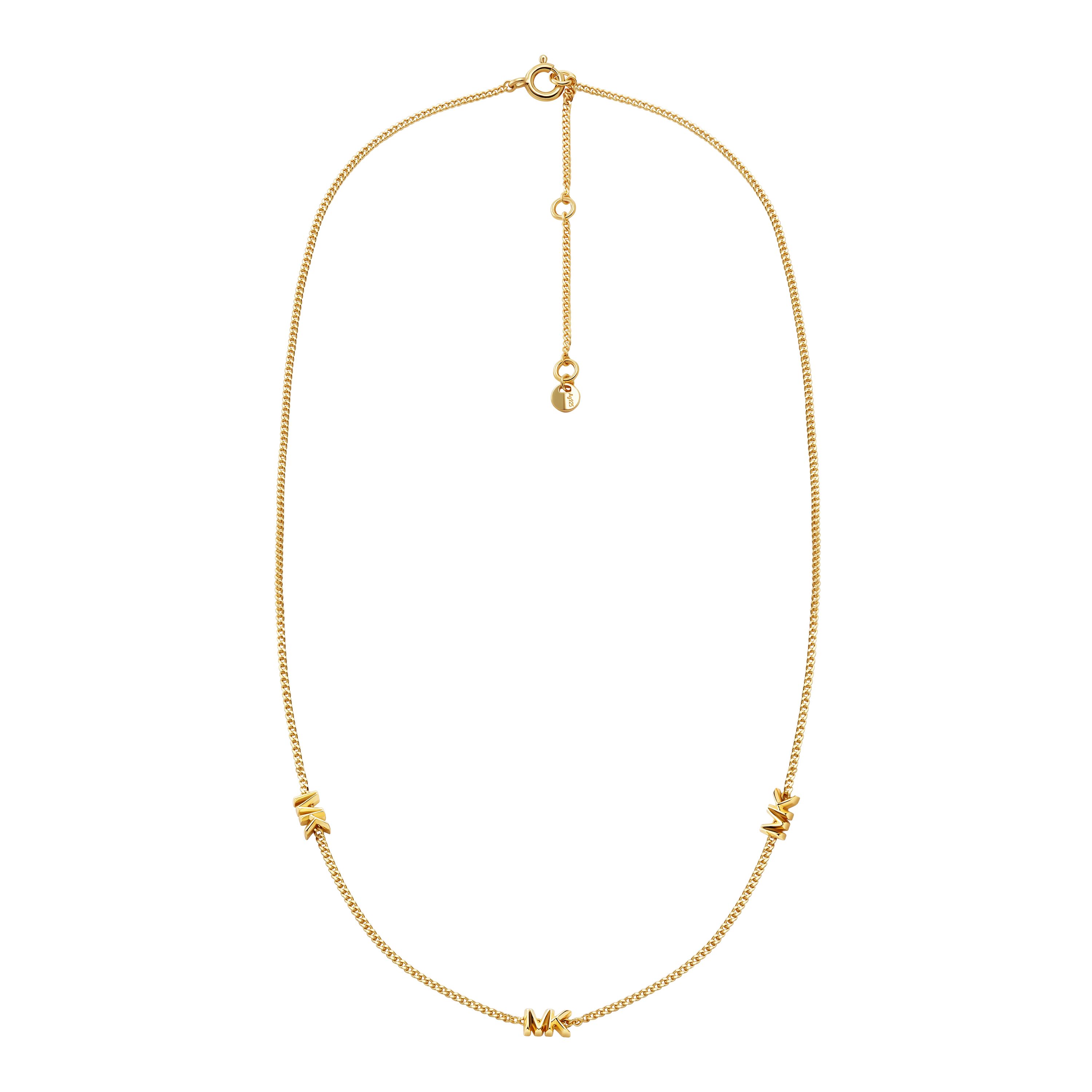 Kette ohne Anhänger MICHAEL KORS "Schmuck Geschenk Silber 925 Halsschmuck PREMIUM", gold (gelbgoldfarben), Halsketten, Damen, Silber 925 (Sterlingsilber), L: 43 B: 1,1mm, B:1,1mm