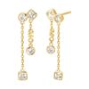 Paar Ohrhänger MICHAEL KORS "Schmuck Geschenk Silber 925 BRILLIANCE, MKC1773040, MKC1773710", gold (gelbgoldfarben, kristallweiß, kristallweiß), Ohrringe, Damen, Silber 925 (Sterlingsilber), mit Zirkonia (synth.)