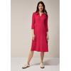 Midikleid CECIL, Damen, Gr. S (38), US-Größen, glazed apple rot, Stoff, 56% Viskose, 43% Polyester, 1% Elasthan, unifarben, casual, normal knielang, Rundhals, 3/4-Ärmel Bündchen, Kleider, knielang