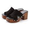 Pantolette FRENCH CONNECTION, Damen, Gr. 36, schwarz, Obermaterial: 100% Rindsleder. Futter: 100% Rindsleder. Decksohle: 100% Synthetik. Laufsohle: 100% Synthetik, unifarben, modisch, Schuhe, Mule, Sandale, offener Schuh aus Leder mit Blockabsatz