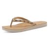 Zehentrenner TAMARIS, Damen, Gr. 36, beige (beige kombiniert), Lederimitat, casual, Schuhe, Sommerschuh, Schlappen, Strandschuh in Flechtoptik