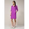 Sommerkleid CECIL, Damen, Gr. L (42), US-Größen, magenta lacquer, Stoff, 100% Leinen, unifarben, casual, normal kniefrei, V-Ausschnitt, 3/4-Ärmel Bündchen, Kleider, mit Turn-Up Funktion