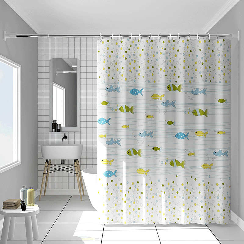PEVA Shower Curtains, Water Resistant Bath Curtain for Bathroom Shower and Tub with Hooks Extra Long 240cm