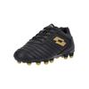 Fußballschuh LOTTO "Stadio 700 AGM JR", Kinder, Gr. 34, braun (schwarz, braun), Polyurethane, sportlich, Schuhe, mit innovativer Technologie für Kunstrasen