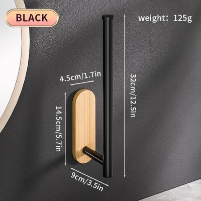 TEMU 1pc Paper Towel Holder For Kitchen, Self Adhesive Under Cabinet Paper Towel Holder, Wall Mounted Towel Bar For Kitchen, Bathroom And Rv, Kitchen Bathroom Accessories Image