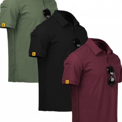 TEMU Plus Size Mens Shirt Sport Casual Short Sleeve Golf Tennis T-shirt 3pcs/sets Image
