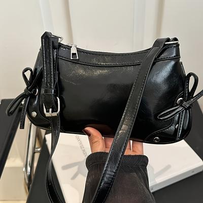 TEMU Vibrant Women's Shoulder Bag, Retro Square Crossbody With Zip Closure - Lightweight Mini Purse For Commuting, Campus & Casual . Students, Office Professionals & Everyday Essentials Image