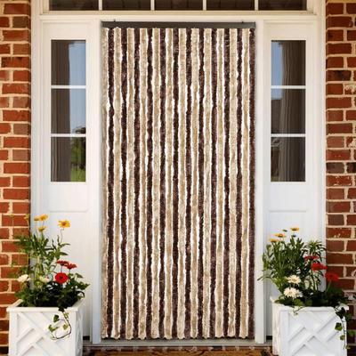 TEMU Beige And Light Brown Insect Screen Curtain 100x220 Cm Chenille Motorhome Door Curtains Insect Curtains Prevent Flies, And Other Insects From Entering Your Home, Motorhome Or Image