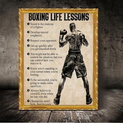 "TEMU Boxing - 11.8x15.7" Canvas Art Print, Perfect Gift For Boxing Fans & Home Decor, Boxing Gloves, Poster Print, Boy For Man" Image