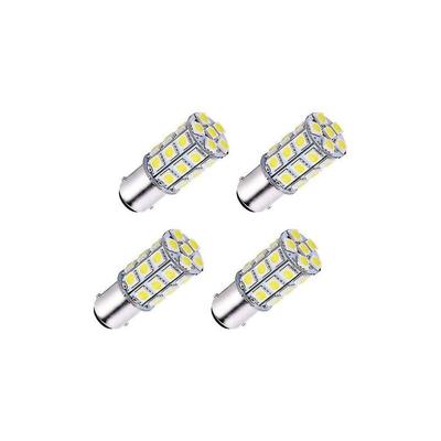 4 Stück Ba15d 5050 27 SMD Super White LED-Lampen für Auto, Boot, Wohnmobil