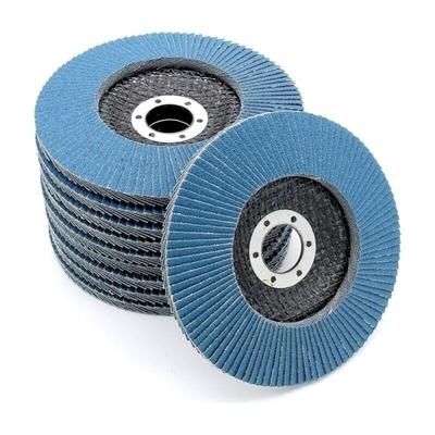 SNQ - Scheibenfach │ Blau │ 10 Stück │ ø 125 mm │ Bohrung 22 mm │ Körnung 40/60/80/120 │ Edelstahl Image