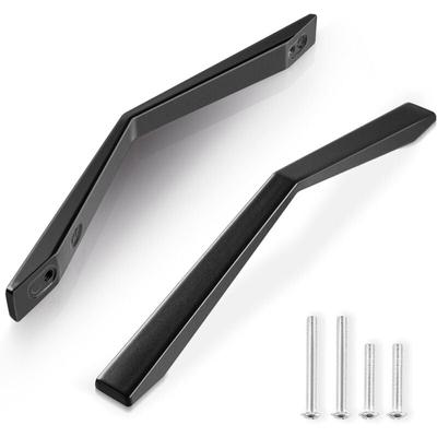 10 Stück Küchentürgriff, 128 mm, schwarzer Möbelgriff, Möbelgriff aus Aluminiumlegierung für die Image