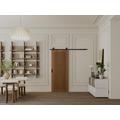 Porta scorrevole con sistema esterno muro H205 x L63 cm in MDF e Legno Naturale scuro - SANDORA