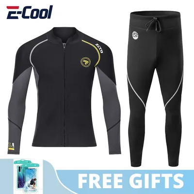 1.5mm 3mm Men Wetsuit Neoprene Scuba Diving Suit One-piece Zipper Thickened Warm Spearfishing Swimwear Kayak Surfing Swimsuit