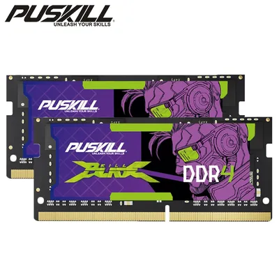 2PCS PUSKILL Memoria Ram DDR4 16GB 8GB 4GB 3200MHz 2666MHz 2400MHz 260pin Sodimm Notebook For Laptop