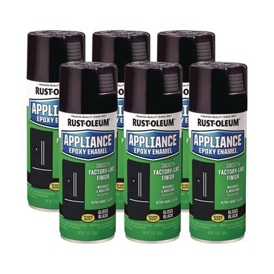 Rust-Oleum Specialty Appliance Epoxy Spray Paint, Gloss Black, 12 oz Aerosol Can, 6/Carton (RST7886830) Case of 6 Rust-Oleum® Paints