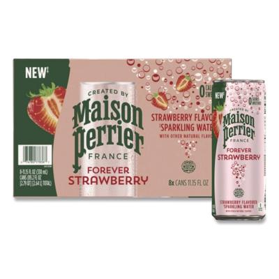 Nestlé Maison Perrier Sparkling Water, 11.15 oz Can, Strawberry, 8 Cans/Box (PRR91122) Box of 8 Nestlé® Bottled Water