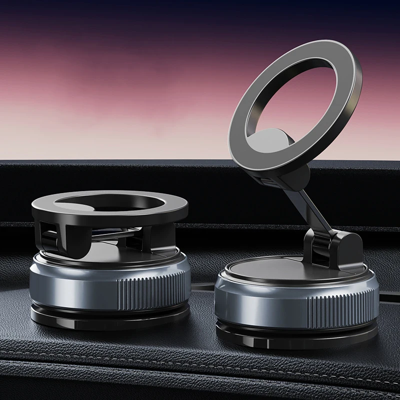 Vakuum-Magnetsauger für Autohalterung, 360 Grad drehbar, Mittelkonsole, kleberfrei, Handy-Saugnapf, Metall, 2025, neue Saugkraft Image