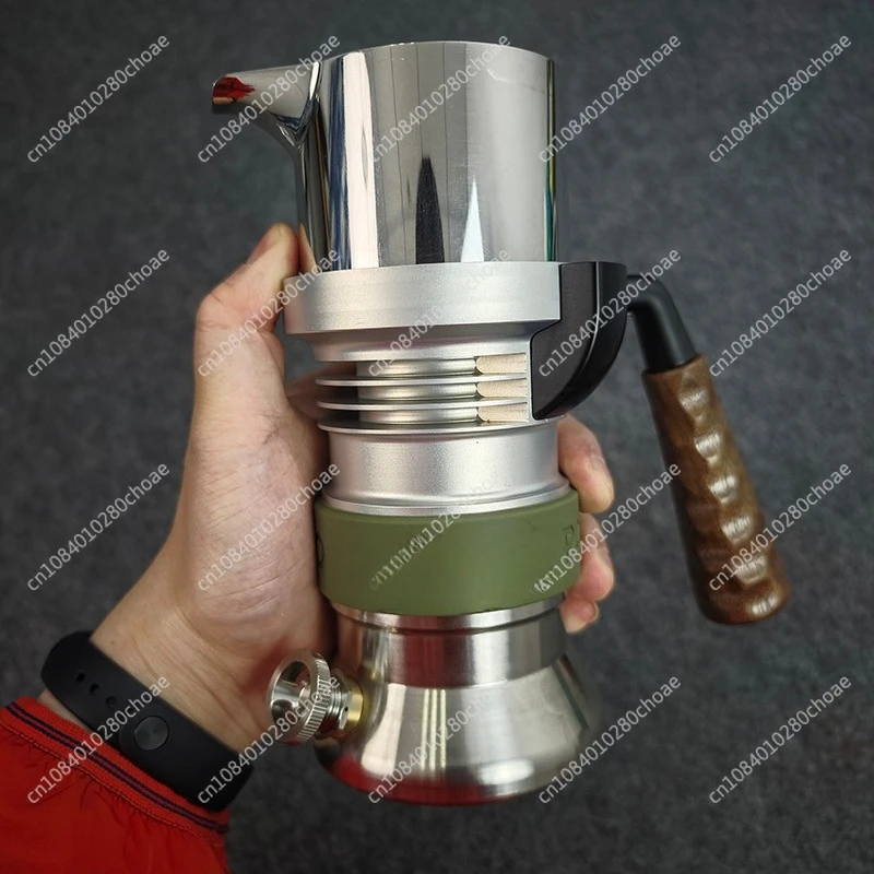 Inländische 9-Bar-italienische Kaffeekanne, kein Stecker, italienische Espresso- und Latte-Extraktion, perfekt für das Heimbrauen, hochwertige Kaffeemaschine Image