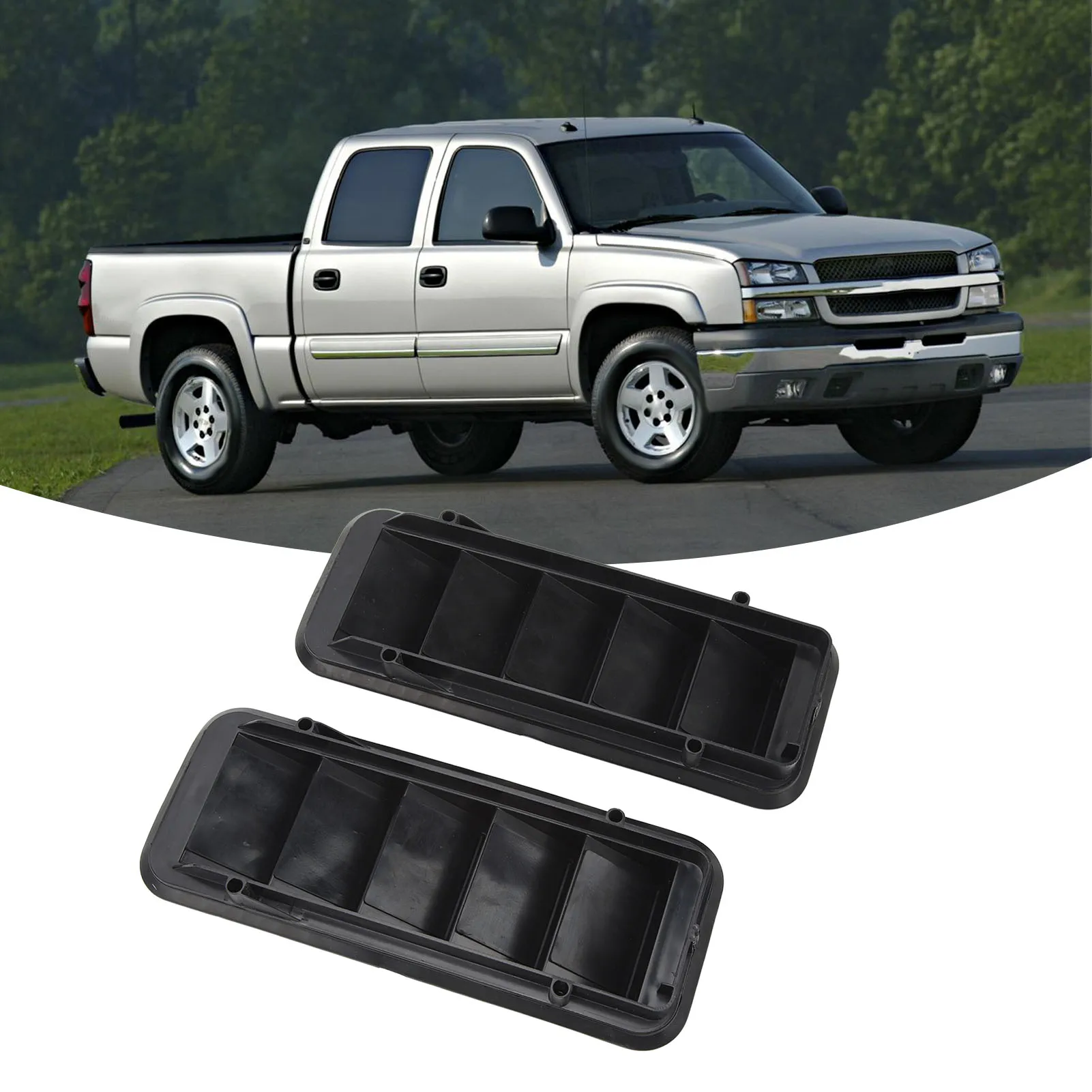 Auto-Entlüftungsgitter, Rückwandplatte, Entlüftungsgitter 13596856, Ersatz für 1500 2500 3500 HD Image