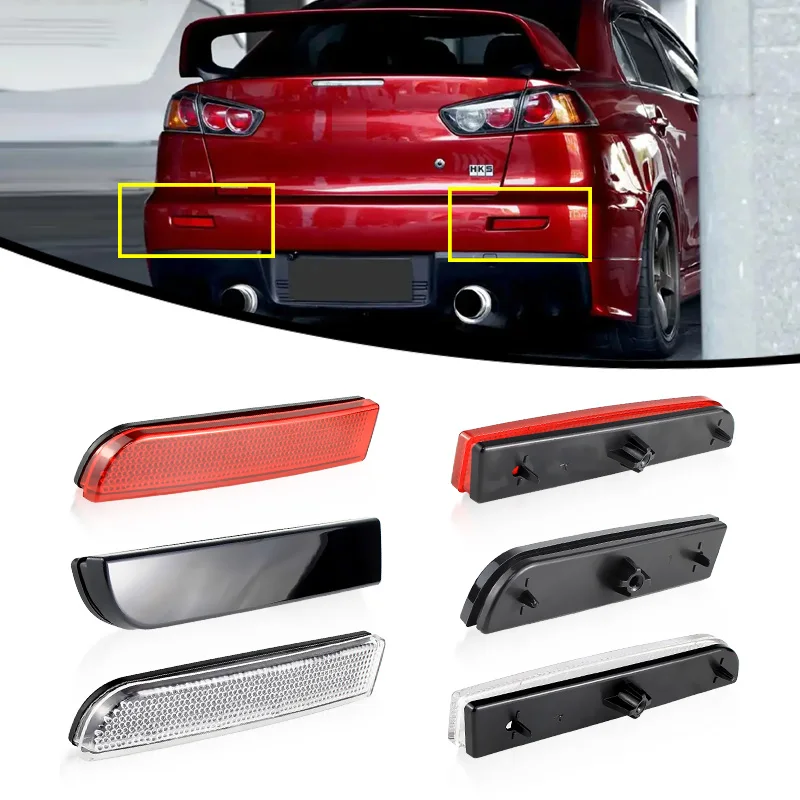 2Pcs Hinten Stoßstange Reflektor Abdeckung Gehäuse 8355A040,8355A039 Für 08-17 Mitsubishi Lancer 11-12 Outlander Sport RVR auto Zubehör Image