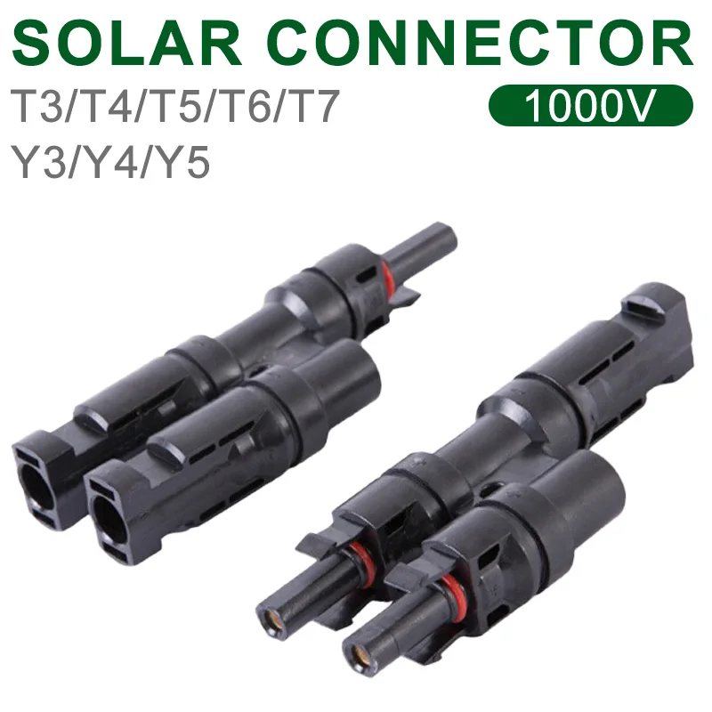 1 paar Y/T Typ Photovoltaik Solar PV Stecker 3 4 5 6 7 Weg Zweig Stecker Für PV/MC Kabel Draht 30A 1000 V Image