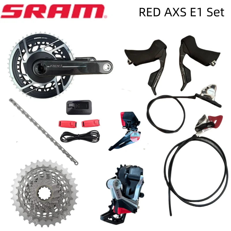 Sram Red eTap AXS 2x12s Gruppe hydraulische Ddisc-Bremse Road eTap AXS E1 Gruppe Kurbelgarnitur Kassetten-Schaltbremssystem Image