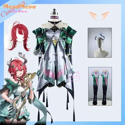 2025 Wuwa Ciaccona Cosplay Outfit Kleid Kostüm Perücke Prop Wuthering Waves Spiel Kleidung Frauen Image