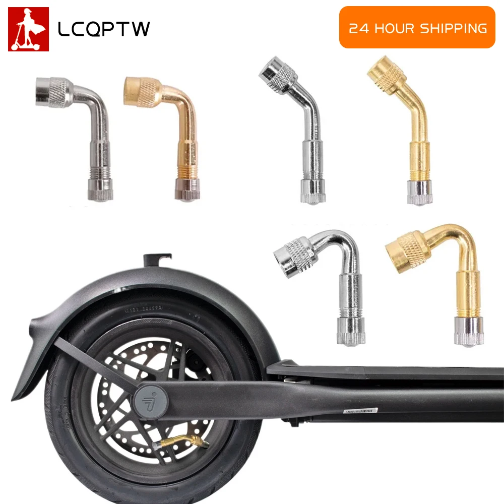 45/90/135 Grad Winkel Messing Luft Reifen Ventil Extender Elektrische Roller Für Xiaomi M365 Pro Pro2 Mi3 ventil Reifen Aufblasbare Schlauch Image