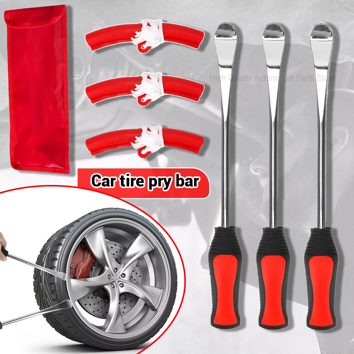 Outils de démontage de pneus, leviers de réparation de pneus de moto, kit de réparation de pneus auto, leviers de pneus de vélo 30CM, protecteur de jante, outil de réparation de pneus