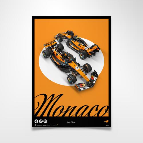 Affiche McLaren 2025 Grand Prix de Monaco - Livrée spéciale - No Gender Taille: One Size Only