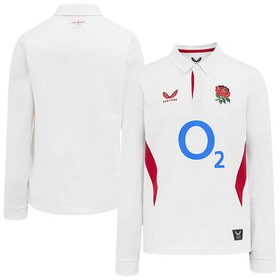 England Rugby Home Classic Langarmtrikot 2025/26 – Weiß – Junior Image