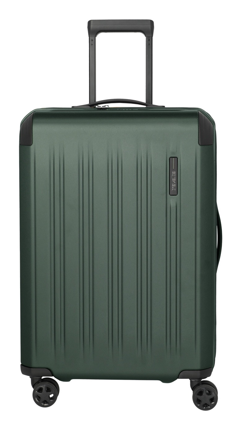 Hartschalen-Trolley TRAVELITE "DYNAMIIC, verschiedene Größen und Farben", Gr. B/H/T: 46 x 66 x 26 69, grün, ABS, unifarben mit Farbeinsätzen, Koffer, Hartschalen-Koffer auch in XL ABS Volumenerweiterung bei S+/M/L Image