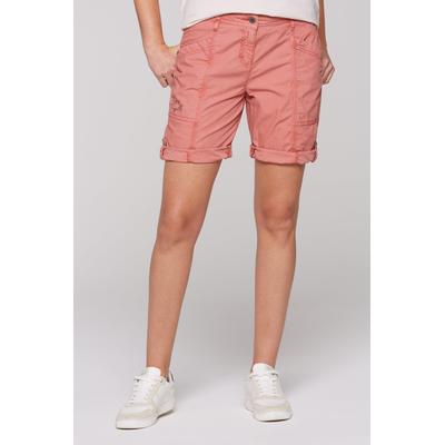 Shorts SOCCX, Damen, Gr. XXXL, Normalgrößen, beachy rot, Material: 100% Baumwolle, unifarben, casual, lässig geschnitten knielang, Hosen, Krempelsaum mit Druckknopfriegel Image