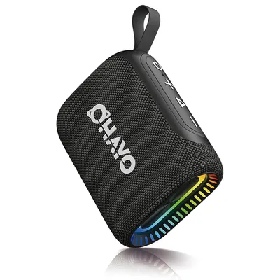 OHAYO Bluetooth Shower Speaker, IPX7 Waterproof, Powerful Portable Mini Speaker with Clip, Wireless, 24H Playtime, RGB Lights