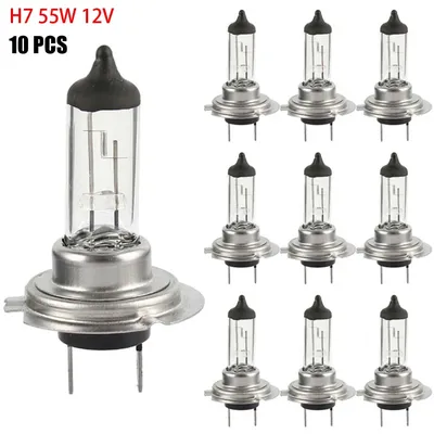 10PCS Halogen Headlight Bulb Super Warm White Light H7 55W 12V Bulb Headlight Halogen Lamp Car HeadLight Replacement Bulb