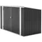 Lockable Garden Storage Shed, Outdoor Bike Shed with Door and Roof, Metal Galvanized Steel Monoslope
