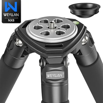 WEYLLAN Professional Carbon Fiber Tripod Heavy Duty Tripod 36mm Tube 35kg Maxload Bowl Tripod Bird Watching Camera Bracket NX8